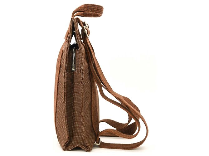 Hermès Hermes Herline Ad PM Nylon Canvas Tote Rucksack Braun - Ansicht 4
