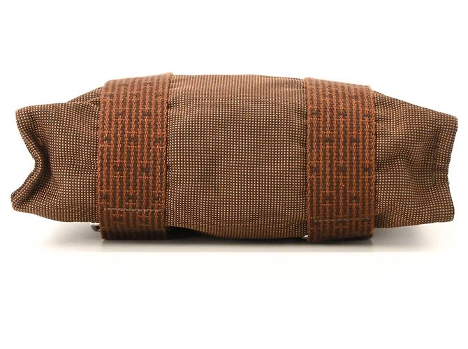 Hermès Hermes Herline Ad PM Nylon Canvas Tote Rucksack Braun - Ansicht 5