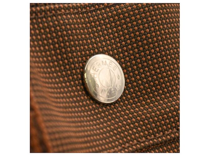 Hermès Hermes Herline Ad PM Nylon Canvas Tote Rucksack Braun - Ansicht 6