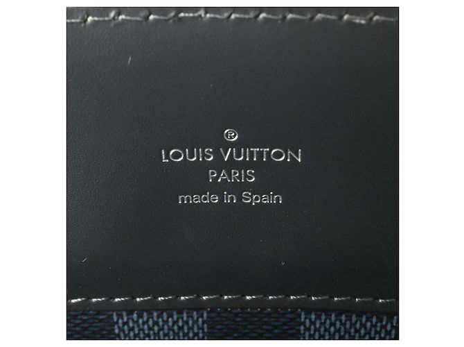 Borsa Louis Vuitton Damier Graphite Cabas Voyage Blu navy - vista 10