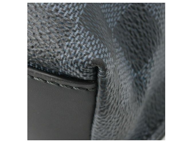 Borsa Louis Vuitton Damier Graphite Cabas Voyage Blu navy - vista 12