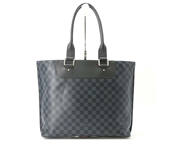 Borsa Louis Vuitton Damier Graphite Cabas Voyage Blu navy - vista 2