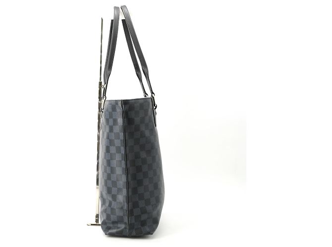 Borsa Louis Vuitton Damier Graphite Cabas Voyage Blu navy - vista 3