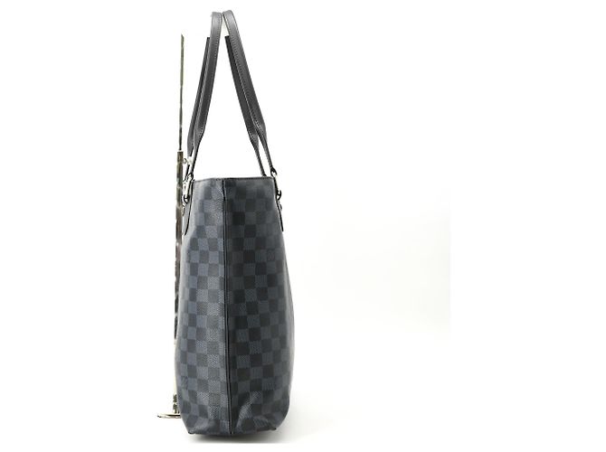 Borsa Louis Vuitton Damier Graphite Cabas Voyage Blu navy - vista 4