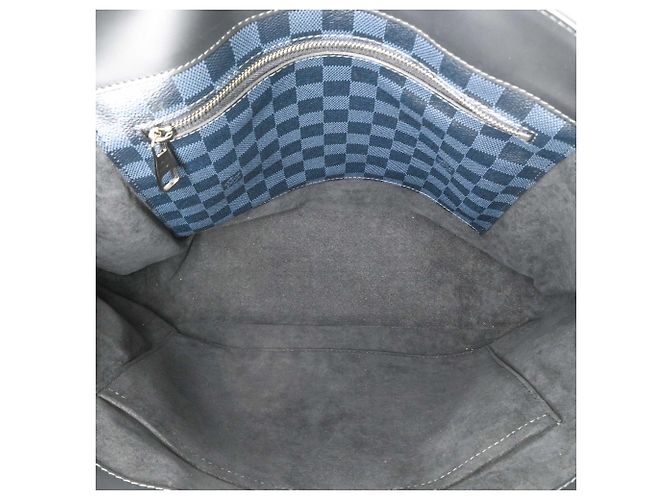 Borsa Louis Vuitton Damier Graphite Cabas Voyage Blu navy - vista 9