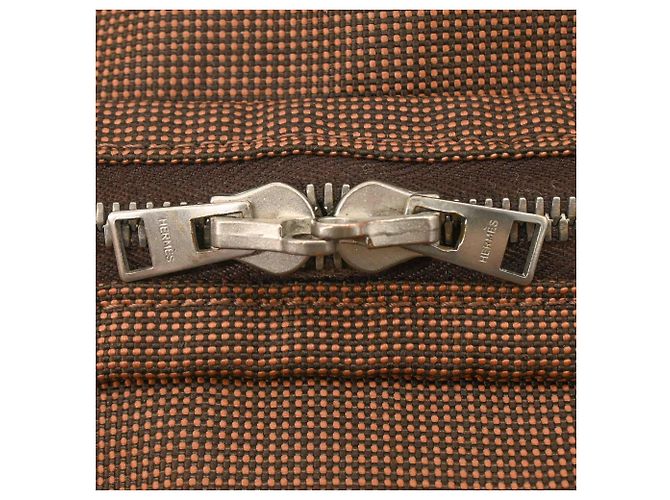 Hermès Hermes Herline Ad PM Nylon Canvas Tote Rucksack Braun - Ansicht 10