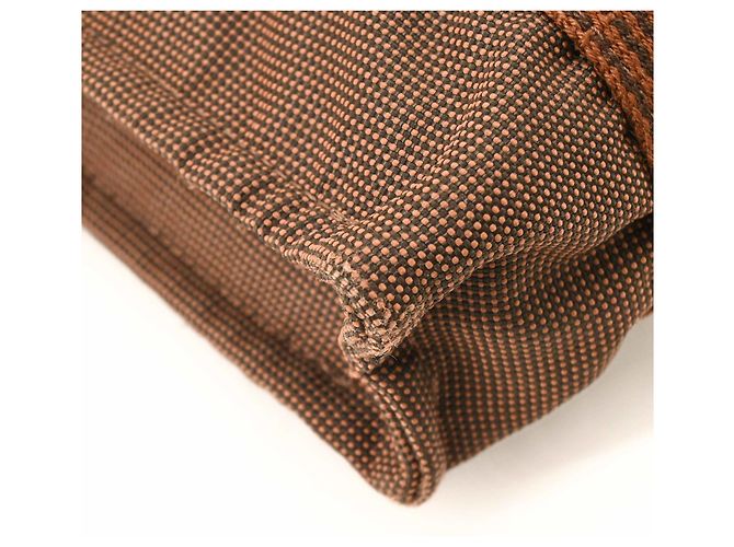 Hermès Hermes Herline Ad PM Nylon Canvas Tote Rucksack Braun - Ansicht 16