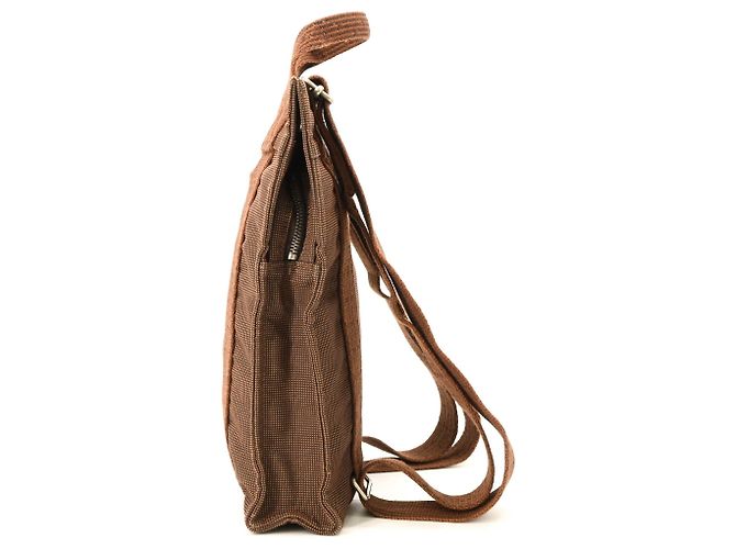 Hermès Hermes Herline Ad PM Nylon Canvas Tote Rucksack Braun - Ansicht 3