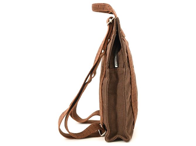 Hermès Hermes Herline Ad PM Nylon Canvas Tote Rucksack Braun - Ansicht 4