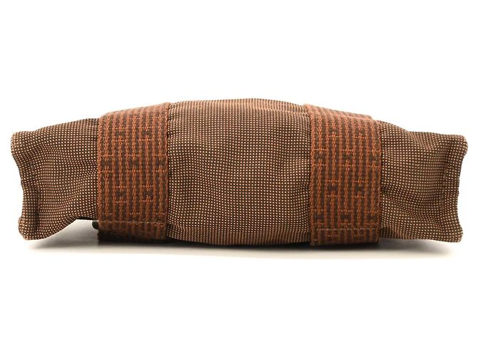 Hermès Hermes Herline Ad PM Nylon Canvas Tote Rucksack Braun - Ansicht 5