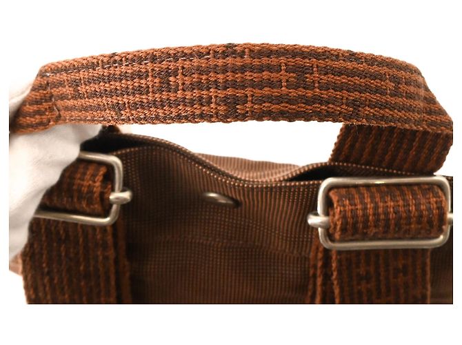 Hermès Hermes Herline Ad PM Nylon Canvas Tote Rucksack Braun - Ansicht 6