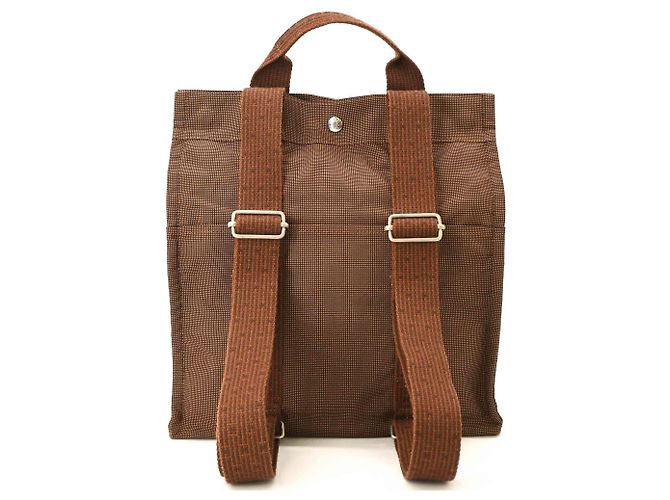 Hermès HERMES Herline Ad MM Nylon Canvas Tote Backpack Braun - Ansicht 2