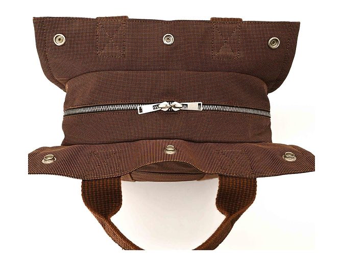 Hermès HERMES Herline Ad MM Nylon Canvas Tote Backpack Braun - Ansicht 8