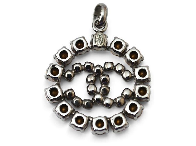 Charm pendente Chanel rosa e argento - vista 4