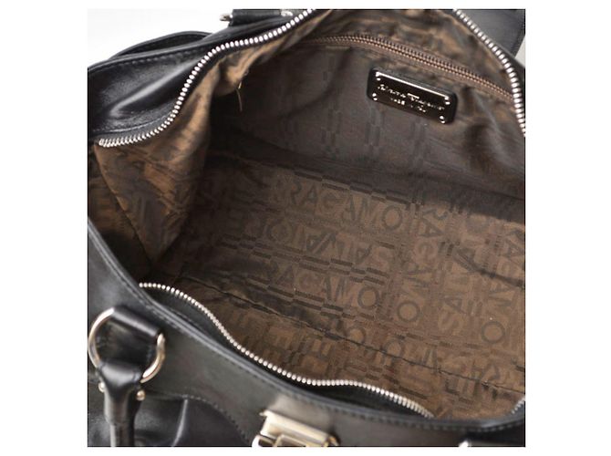 Gancini Borsa Tote Salvatore Ferragamo Nera Nero - vista 10