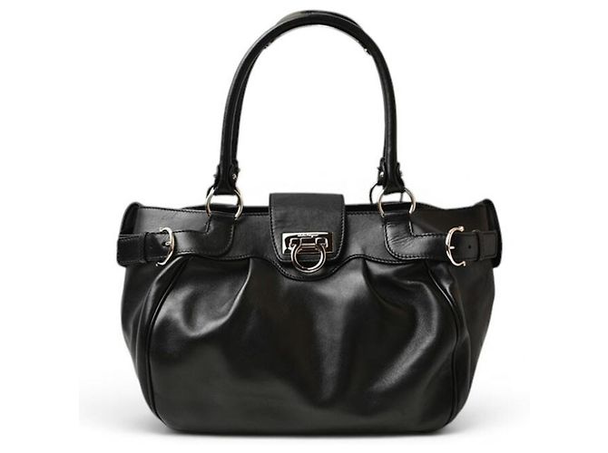 Gancini Borsa Tote Salvatore Ferragamo Nera Nero - vista 2