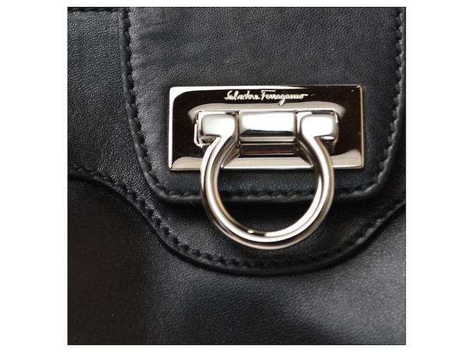 Gancini Borsa Tote Salvatore Ferragamo Nera Nero - vista 4