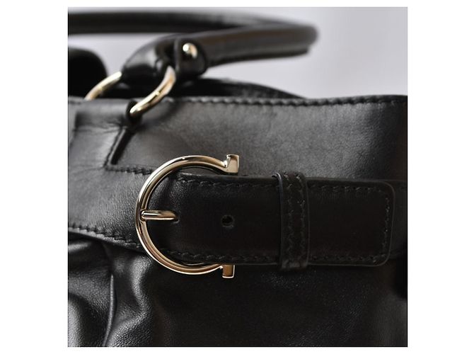 Gancini Borsa Tote Salvatore Ferragamo Nera Nero - vista 6