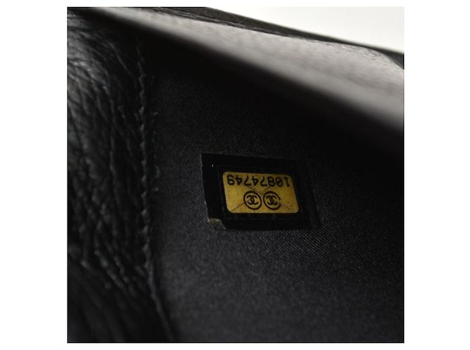 Cartera larga Chanel de piel negra Negro - vista 11