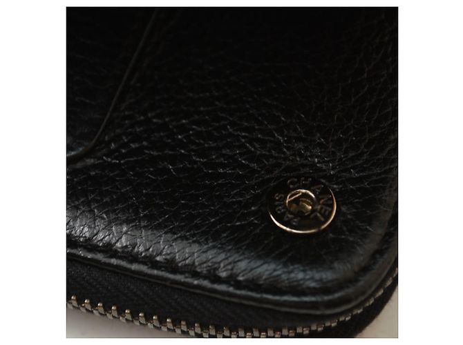 Cartera larga Chanel de piel negra Negro - vista 12
