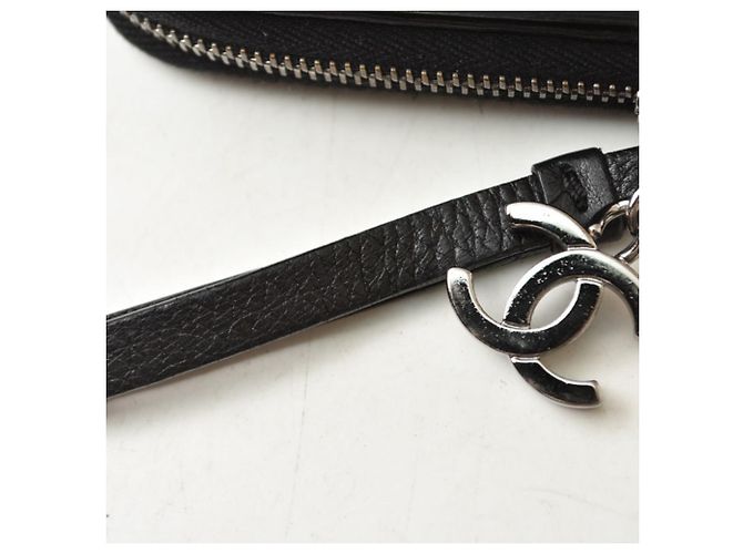 Cartera larga Chanel de piel negra Negro - vista 16