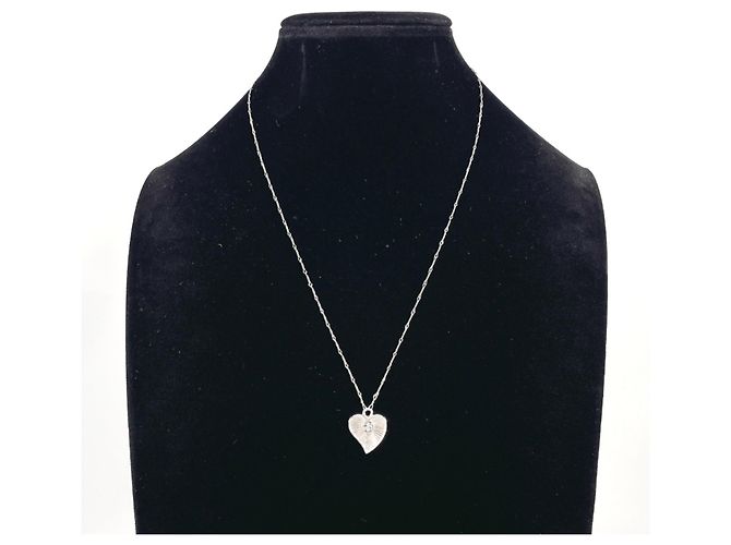 Collana GUCCI Heart Interlocking G Argento - vista 6