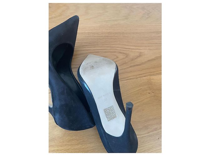 Autre Marque Décolleté Bronx in camoscio nero punta affusolata - vista 6