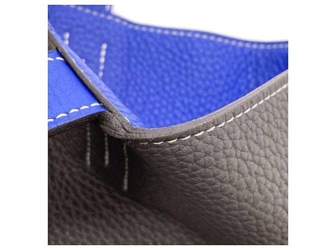 Hermès Hermes Double Sens 45 Tote Bag Braun Blau - Ansicht 12