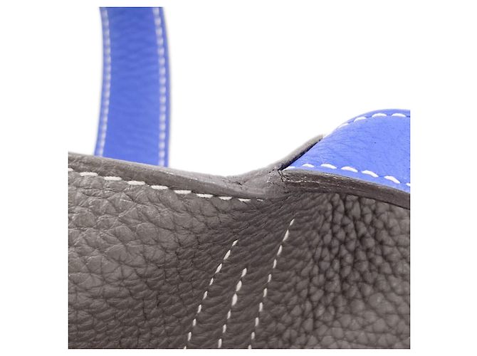 Hermès Hermes Double Sens 45 Tote Bag Braun Blau - Ansicht 13
