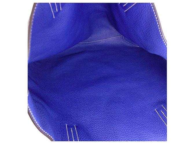 Hermès Hermes Double Sens 45 Tote Bag Braun Blau - Ansicht 6