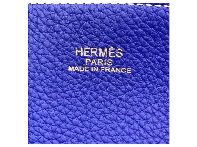 Hermès Hermes Double Sens 45 Tote Bag Braun Blau - Ansicht 7