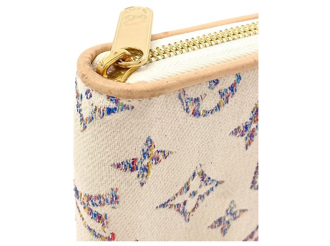 Cartera larga Louis Vuitton Monogram Jacquard Blanco Azul Beige - vista 11