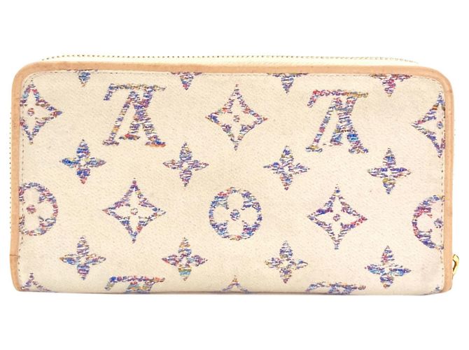 Cartera larga Louis Vuitton Monogram Jacquard Blanco Azul Beige - vista 2