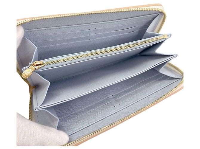 Cartera larga Louis Vuitton Monogram Jacquard Blanco Azul Beige - vista 4