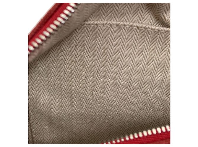 Hermès Hermes Bride à Black PM Silver Hardware Canvas Handtasche Rot - Ansicht 7