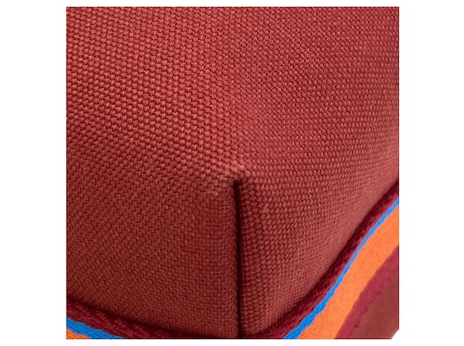 Hermès Hermes Bride à Black PM Silver Hardware Canvas Handtasche Rot - Ansicht 9