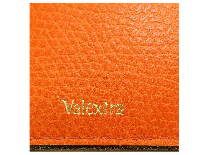 Valextra Leather Money Clip Bi-fold Wallet Orange - view 5