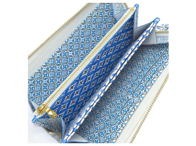 Zippy Cartera Larga Louis Vuitton Monogram Giant Blanco Azul - vista 4