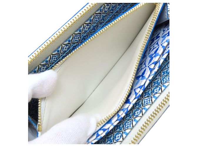 Zippy Cartera Larga Louis Vuitton Monogram Giant Blanco Azul - vista 5
