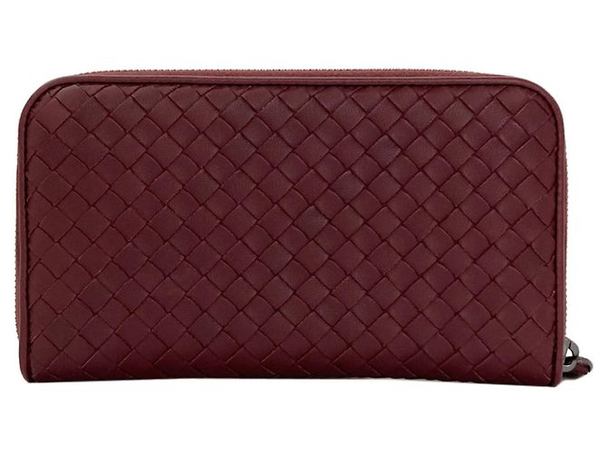 Cartera larga Bottega Veneta Intrecciato Burdeos - vista 2