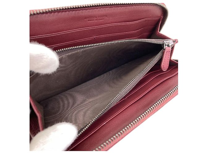 Cartera larga Bottega Veneta Intrecciato Burdeos - vista 5
