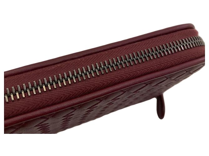 Cartera larga Bottega Veneta Intrecciato Burdeos - vista 7