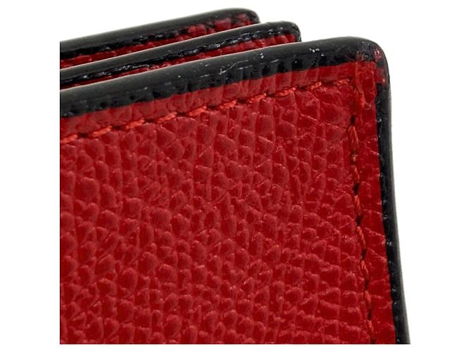 Cartera larga Valextra de piel roja - vista 11
