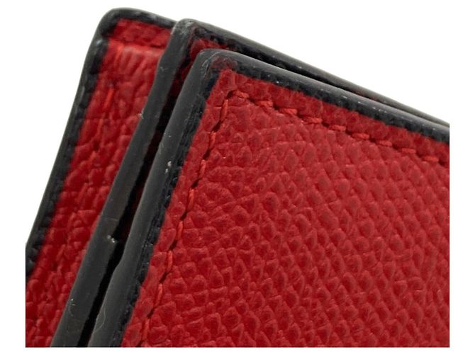 Cartera larga Valextra de piel roja - vista 12