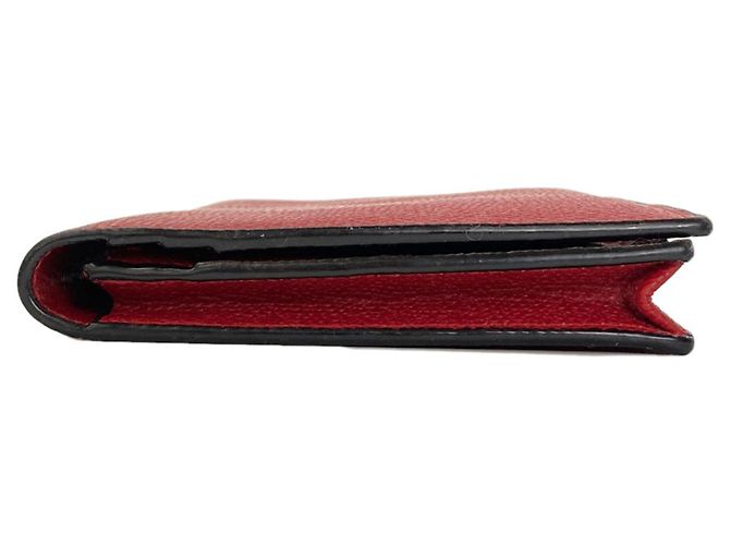 Cartera larga Valextra de piel roja - vista 3