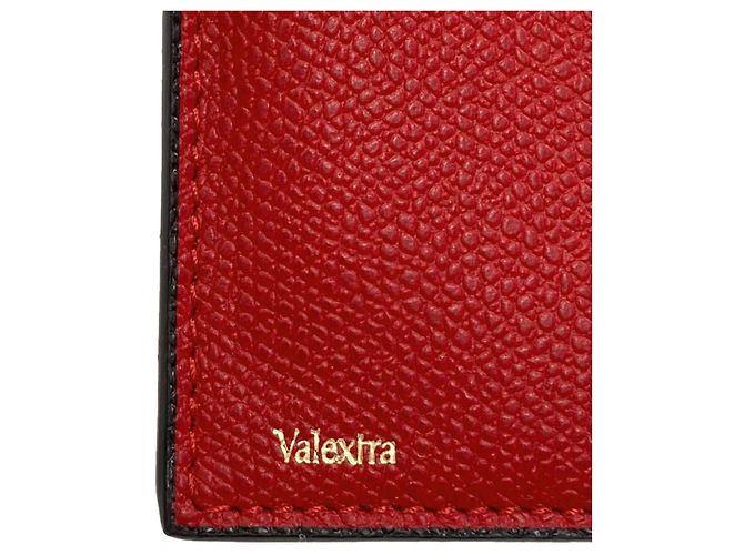 Cartera larga Valextra de piel roja - vista 7
