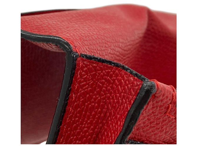 Cartera larga Valextra de piel roja - vista 9