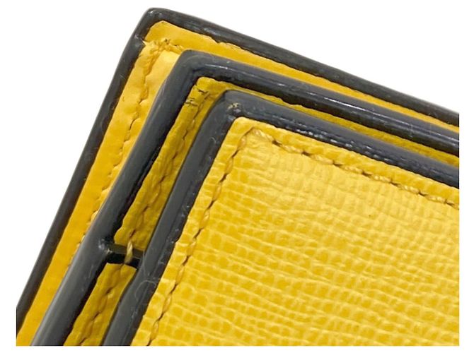 Cartera larga Valextra de piel amarilla Amarillo - vista 10
