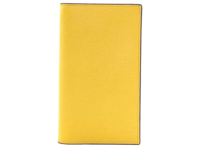 Cartera larga Valextra de piel amarilla Amarillo - vista 2