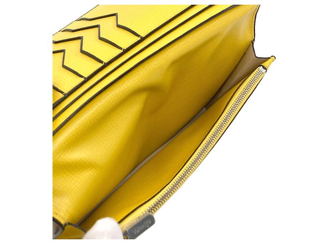 Cartera larga Valextra de piel amarilla Amarillo - vista 5